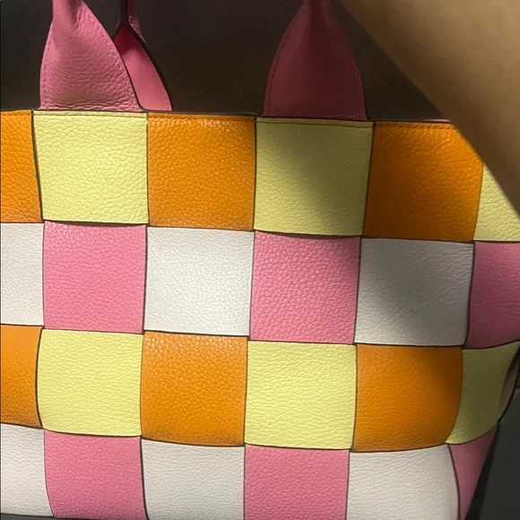 Kate Spade Vibrant Pink and Yellow Tote - Picture 7 of 10